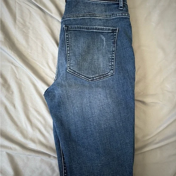 Express Women’s Dark Blue Distressed Skinny Jeans - Picture 6 of 6